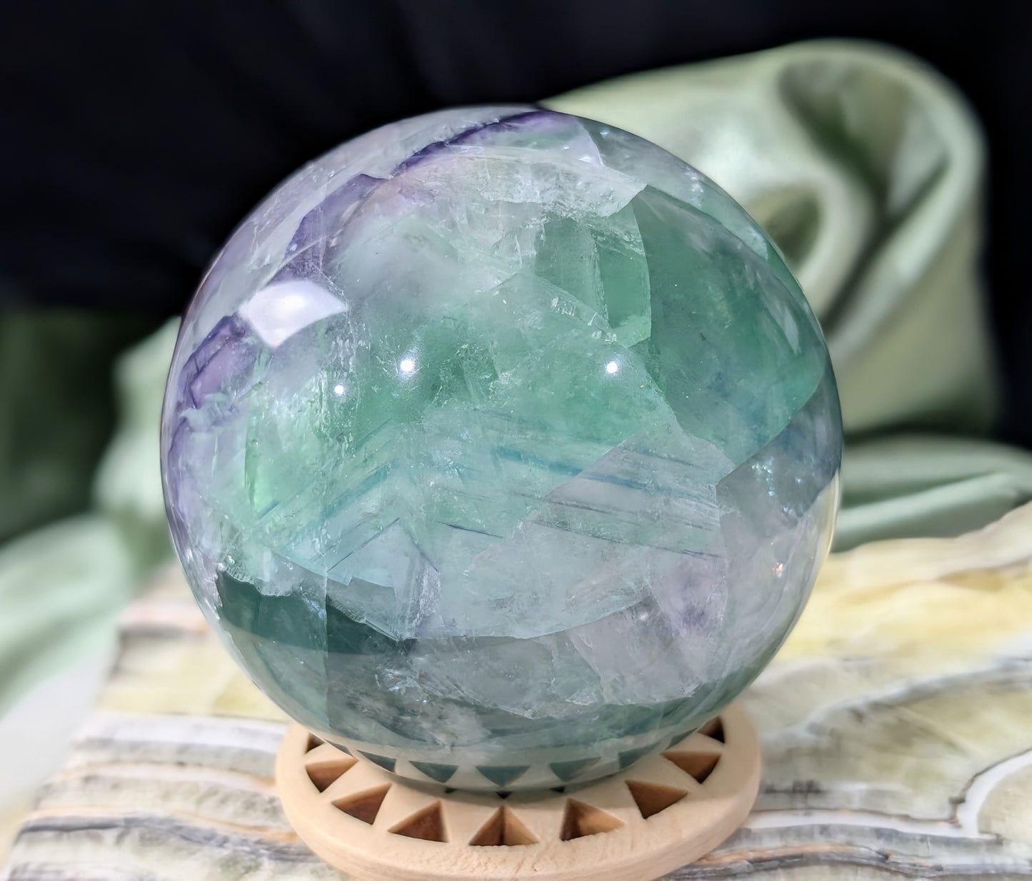 Rainbow Fluorite Sphere
