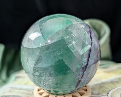 Rainbow Fluorite Sphere