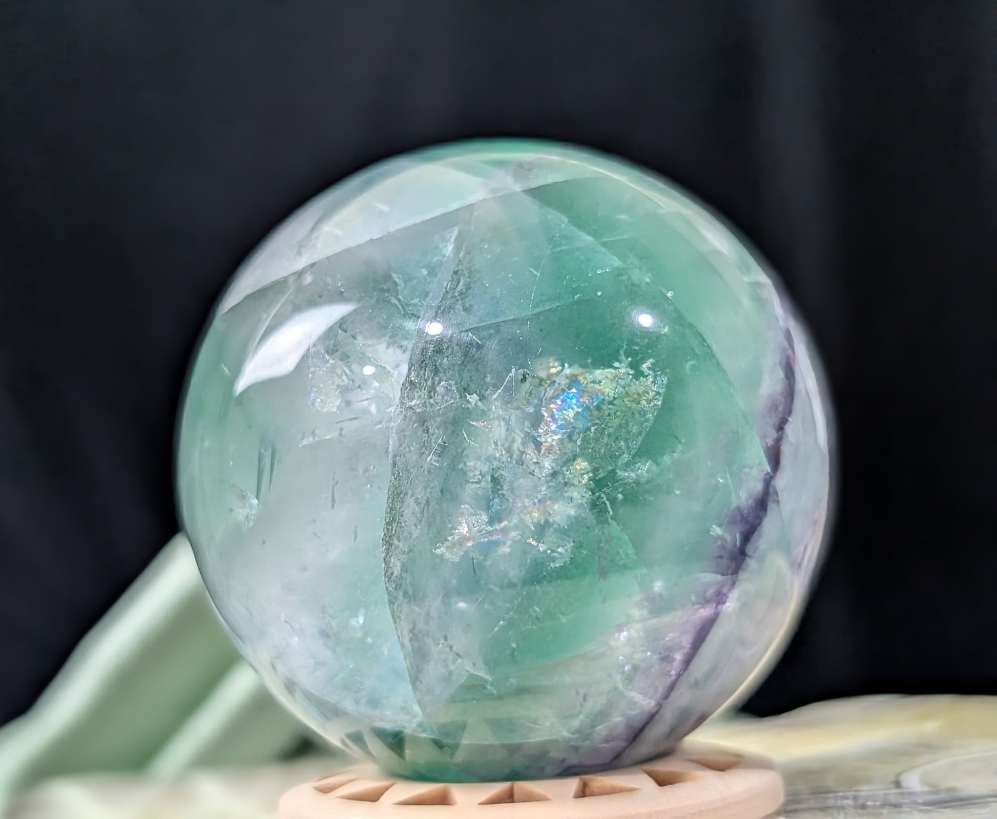 Rainbow Fluorite Sphere