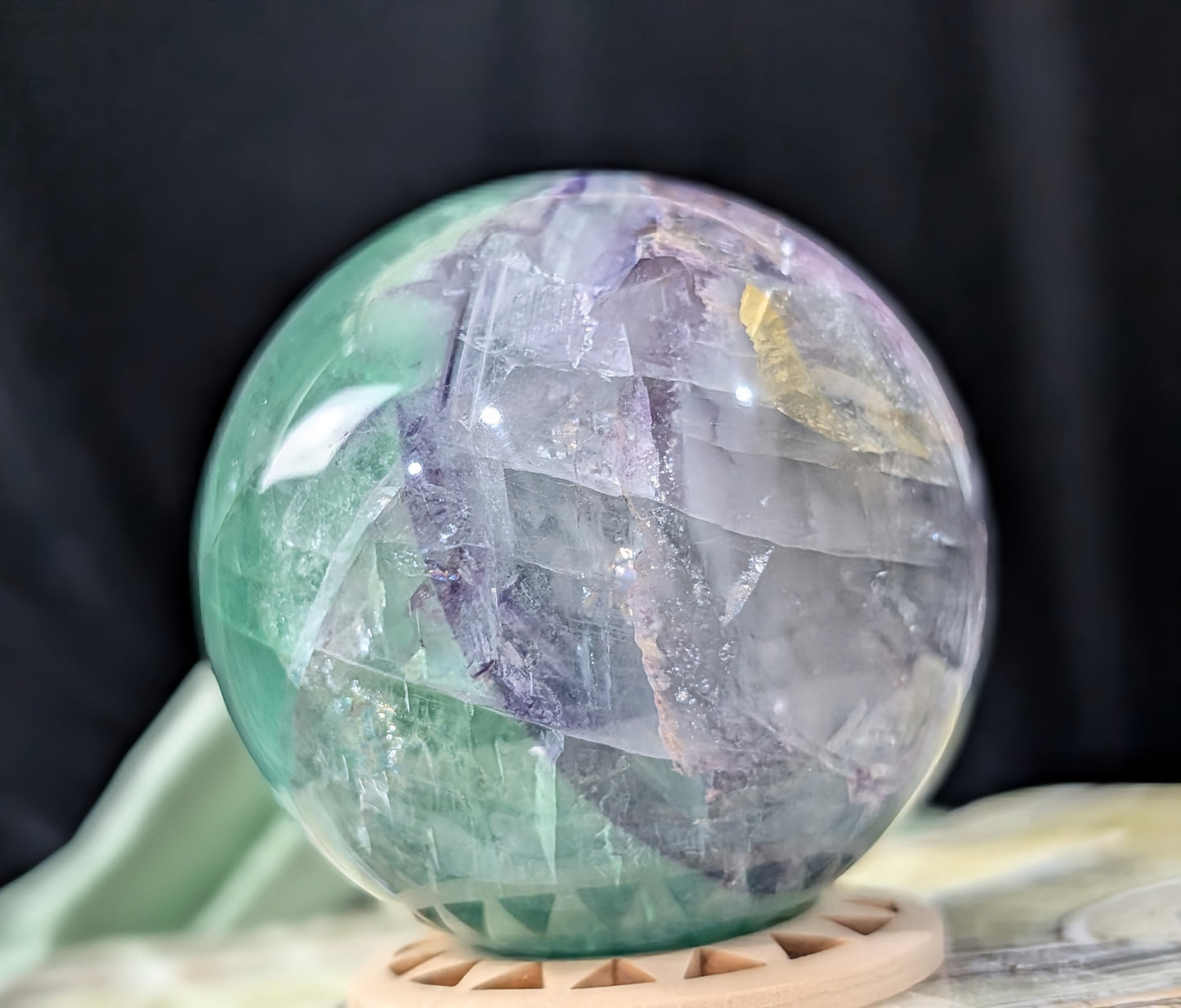 Rainbow Fluorite Sphere
