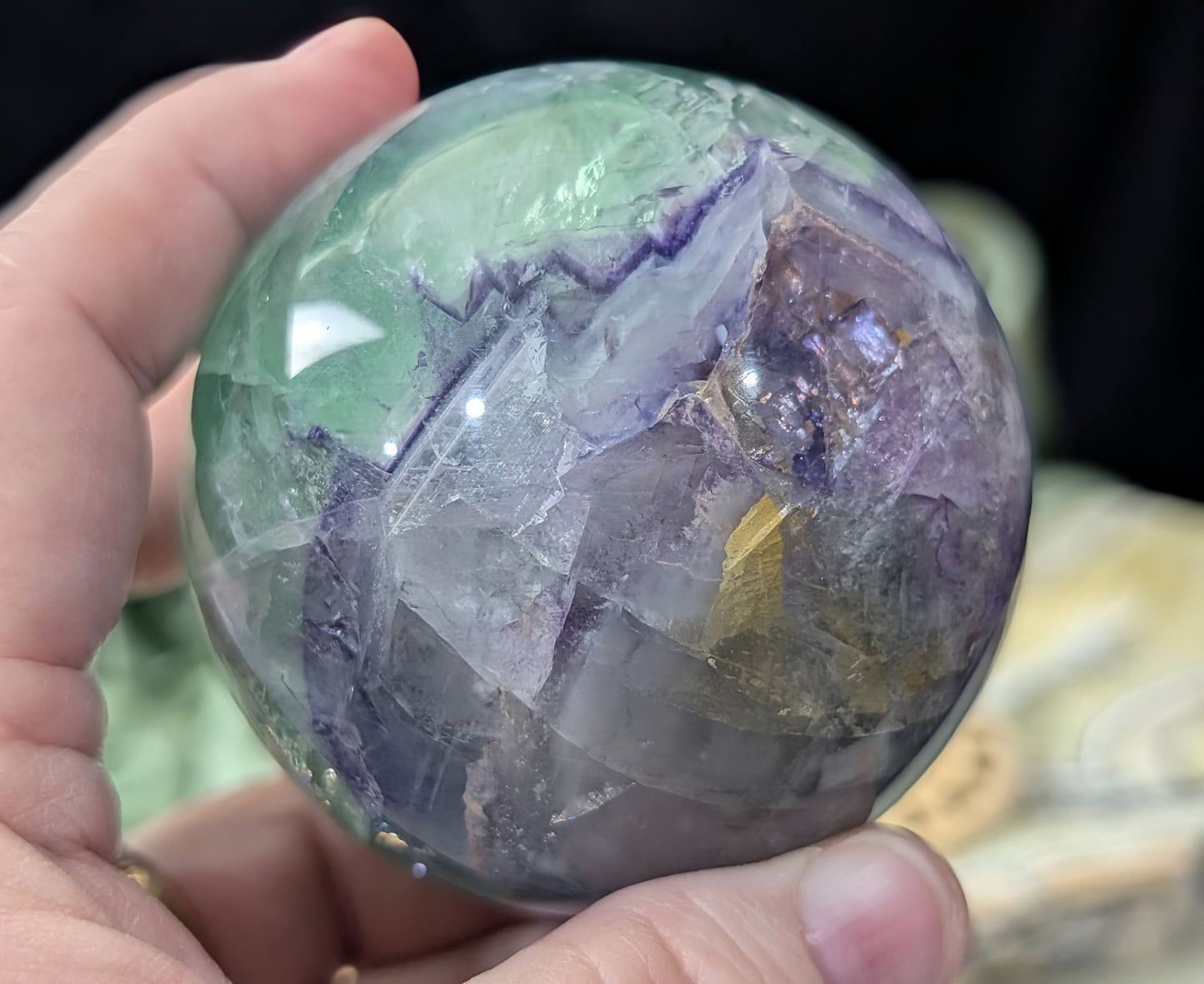 Rainbow Fluorite Sphere