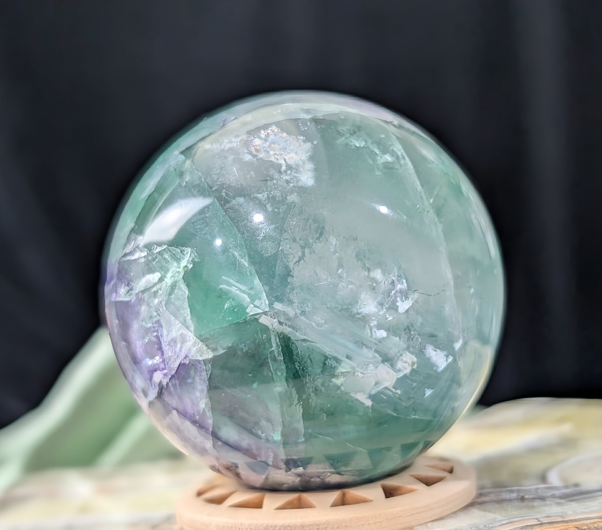 Rainbow Fluorite Sphere