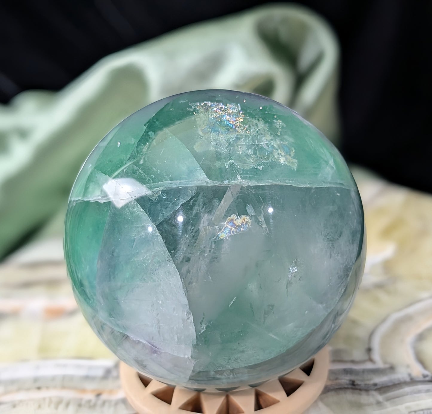 Rainbow Fluorite Sphere