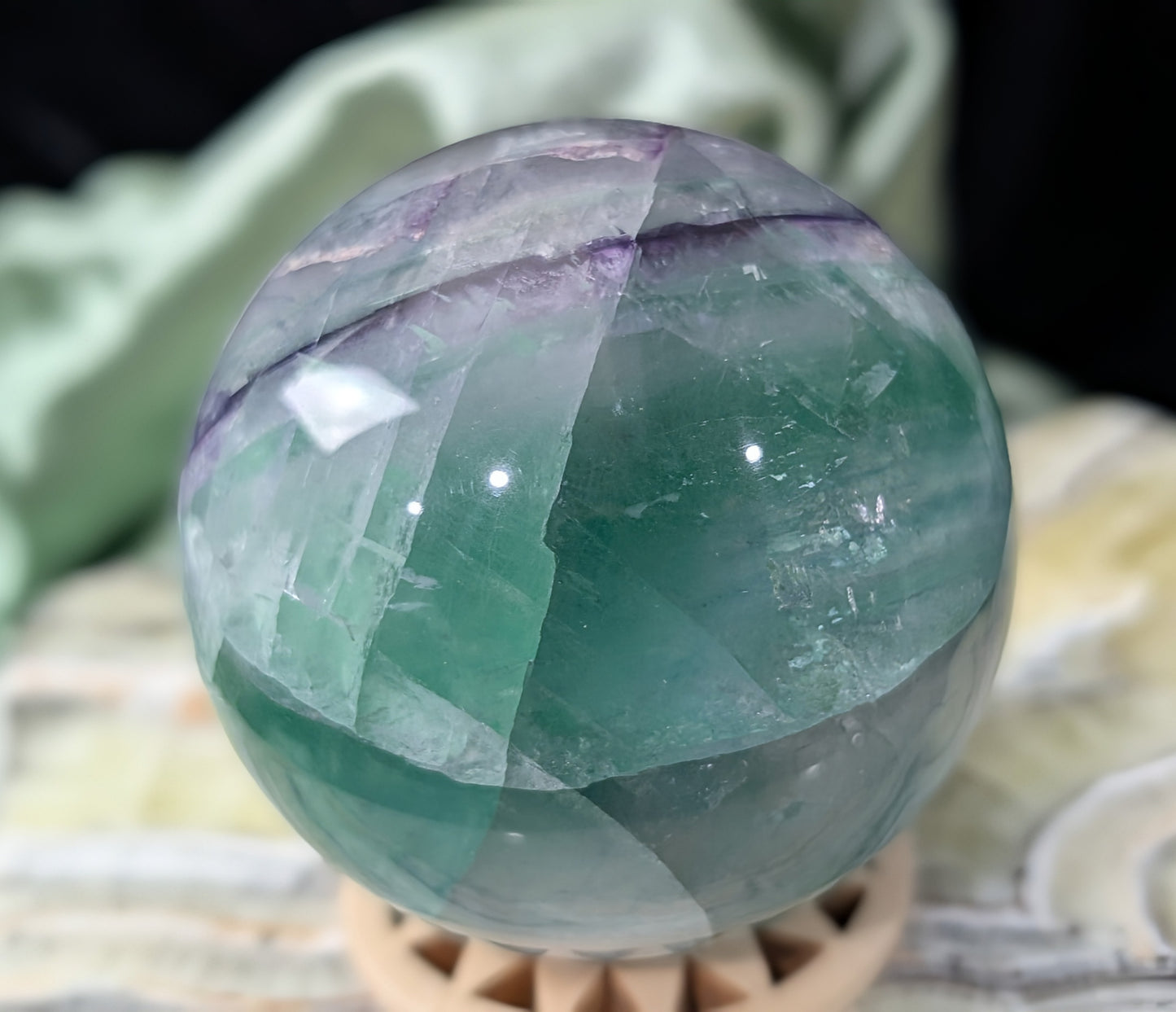 Rainbow Fluorite Sphere