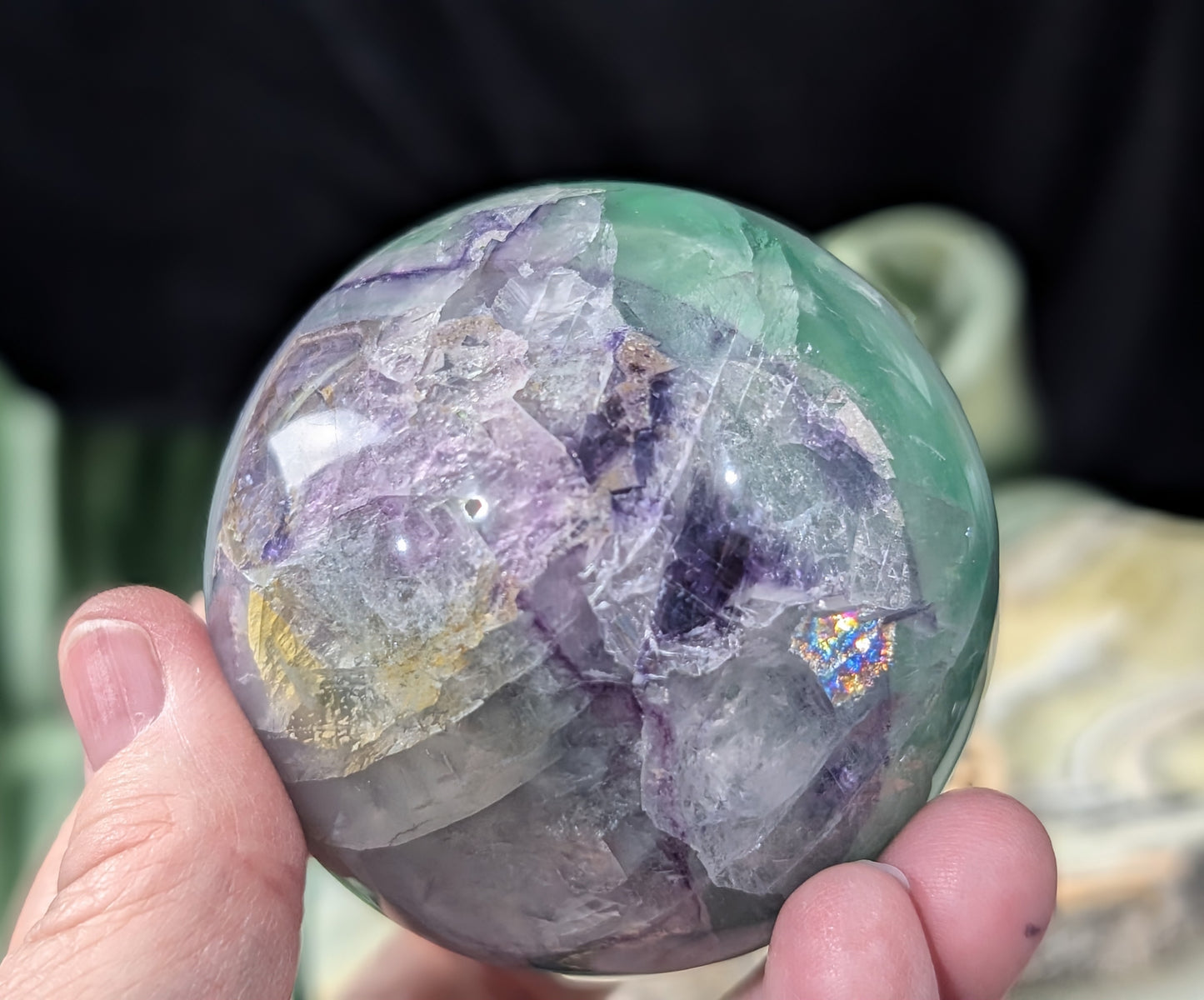 Rainbow Fluorite Sphere