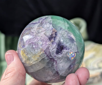 Rainbow Fluorite Sphere