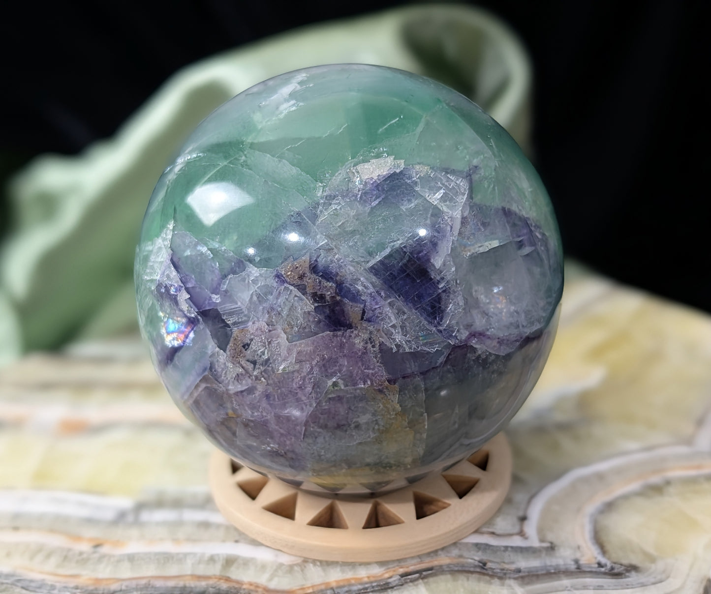 Rainbow Fluorite Sphere