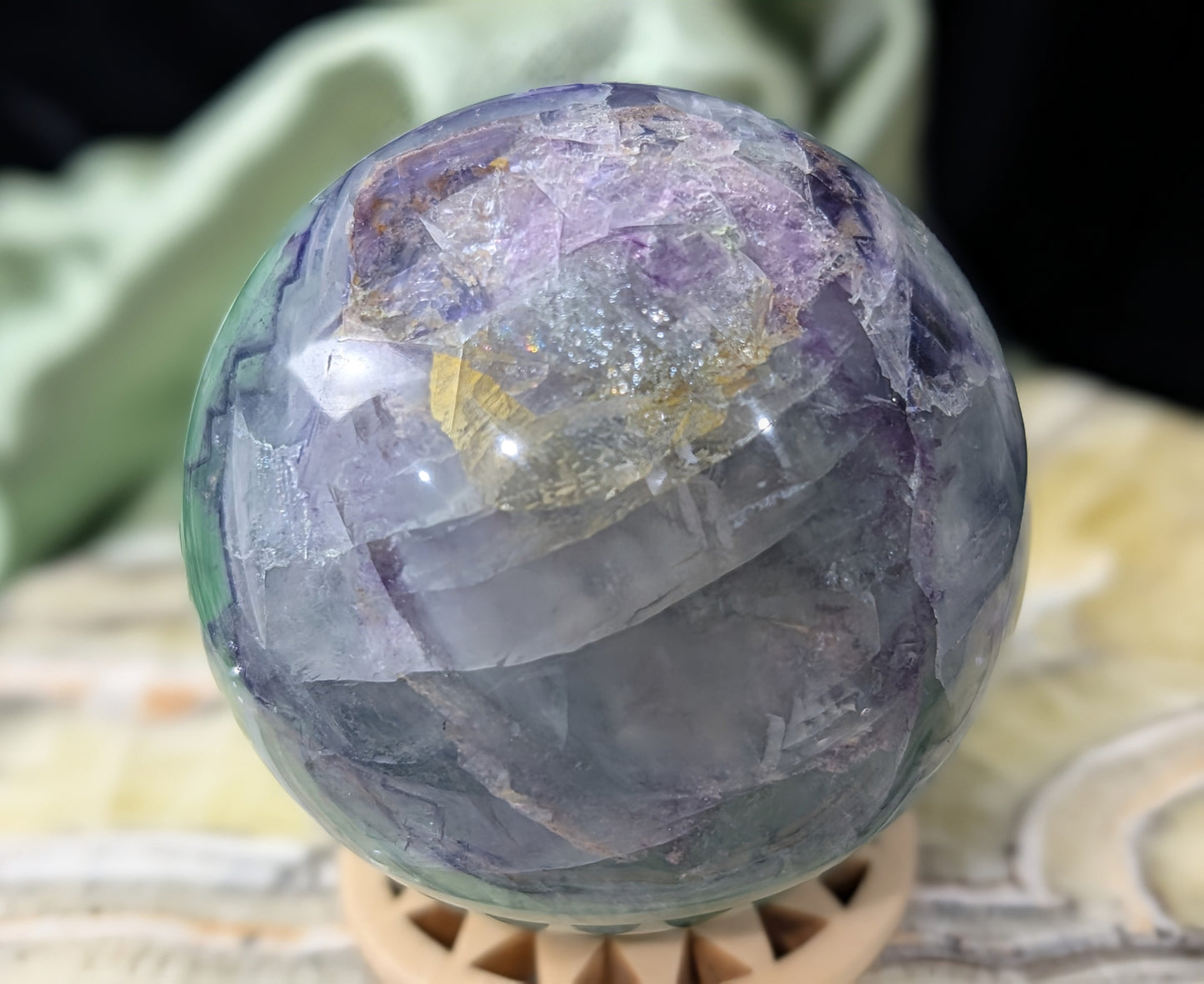 Rainbow Fluorite Sphere