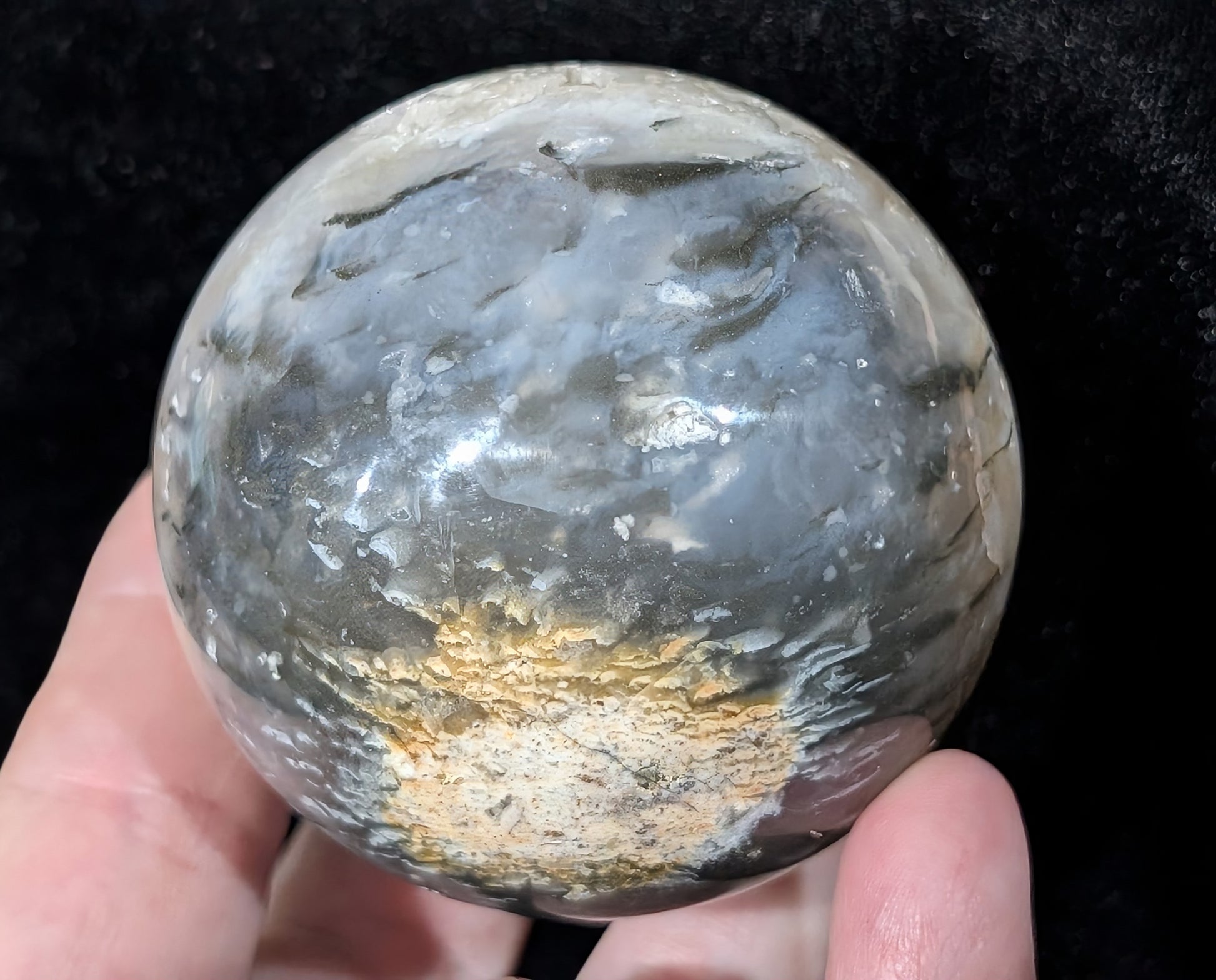 Rainbow Plume Agate Sphere