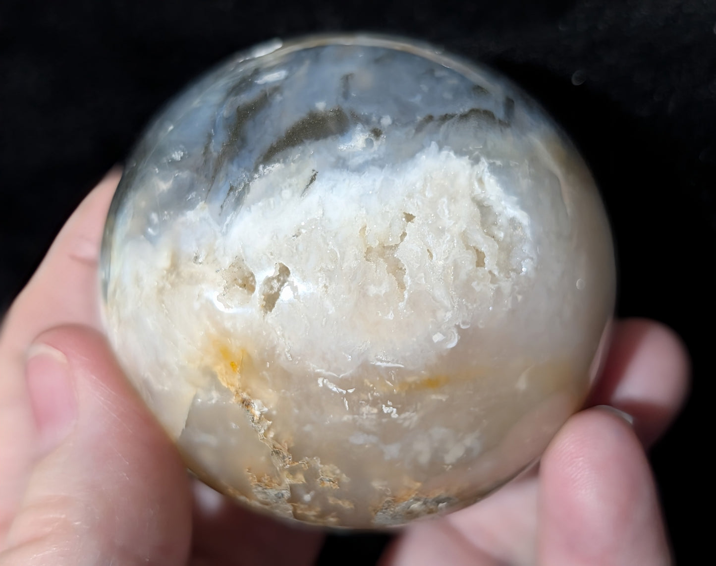 Rainbow Plume Agate Sphere