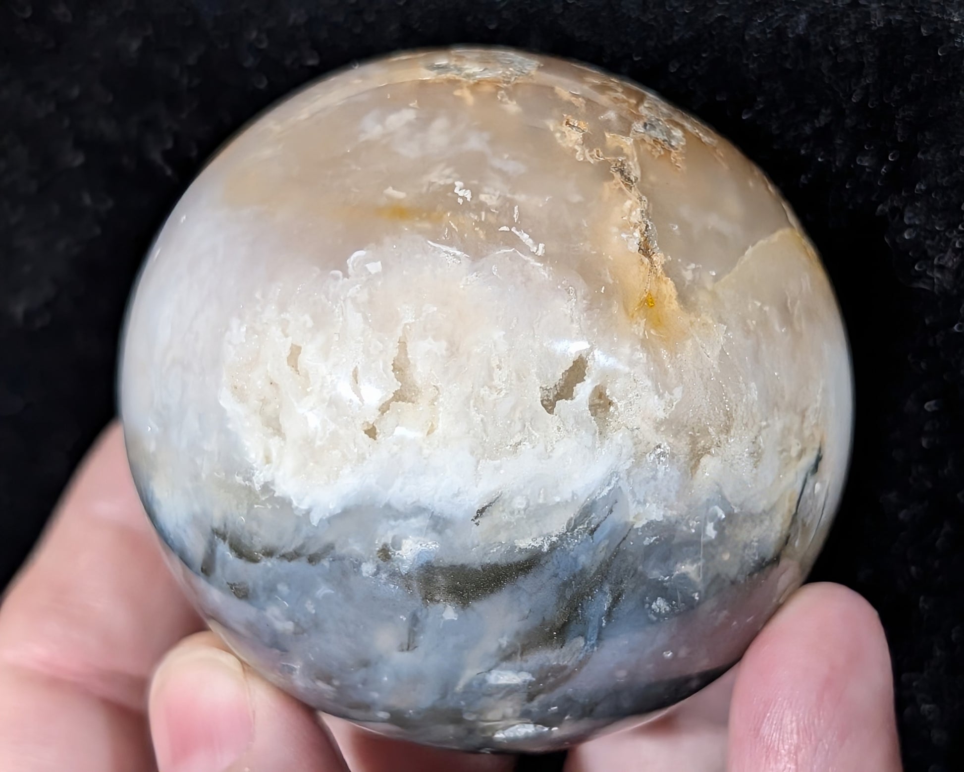 Rainbow Plume Agate Sphere