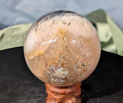 Rainbow Plume Agate Sphere