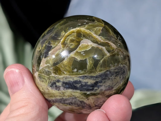 Rare Patterned Serpentine Sphere