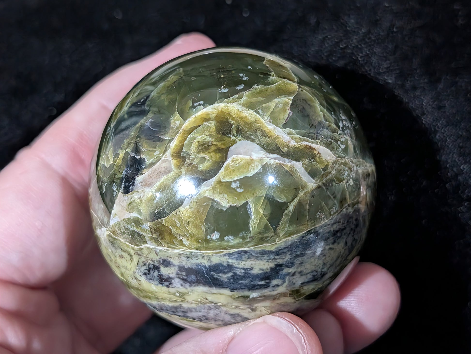 Rare Patterned Serpentine Sphere