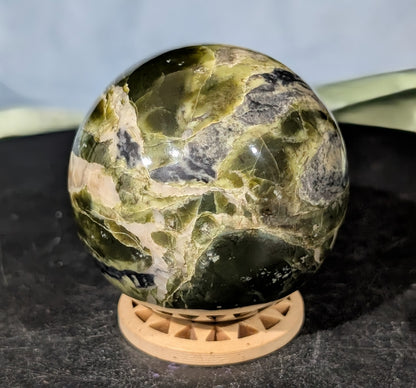 Rare Patterned Serpentine Sphere
