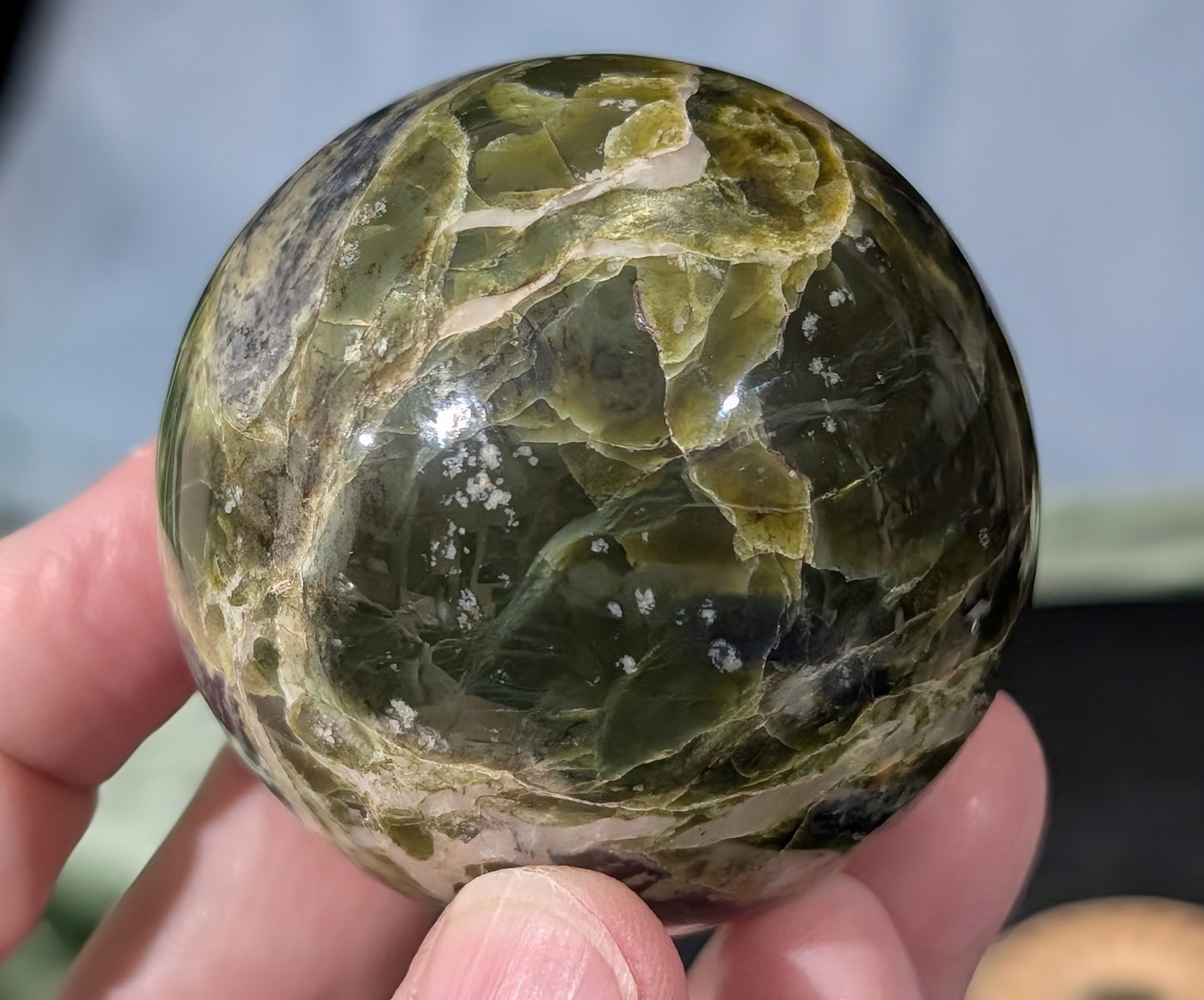 Rare Patterned Serpentine Sphere