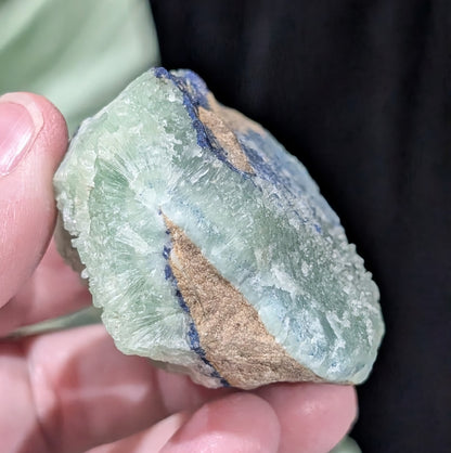 Raw Azurite in Smithsonite Specimen