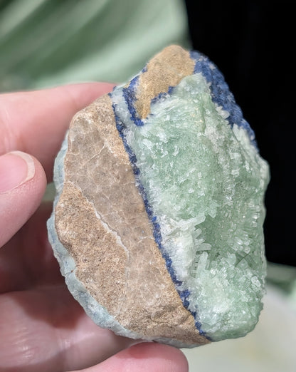 Raw Azurite in Smithsonite Specimen