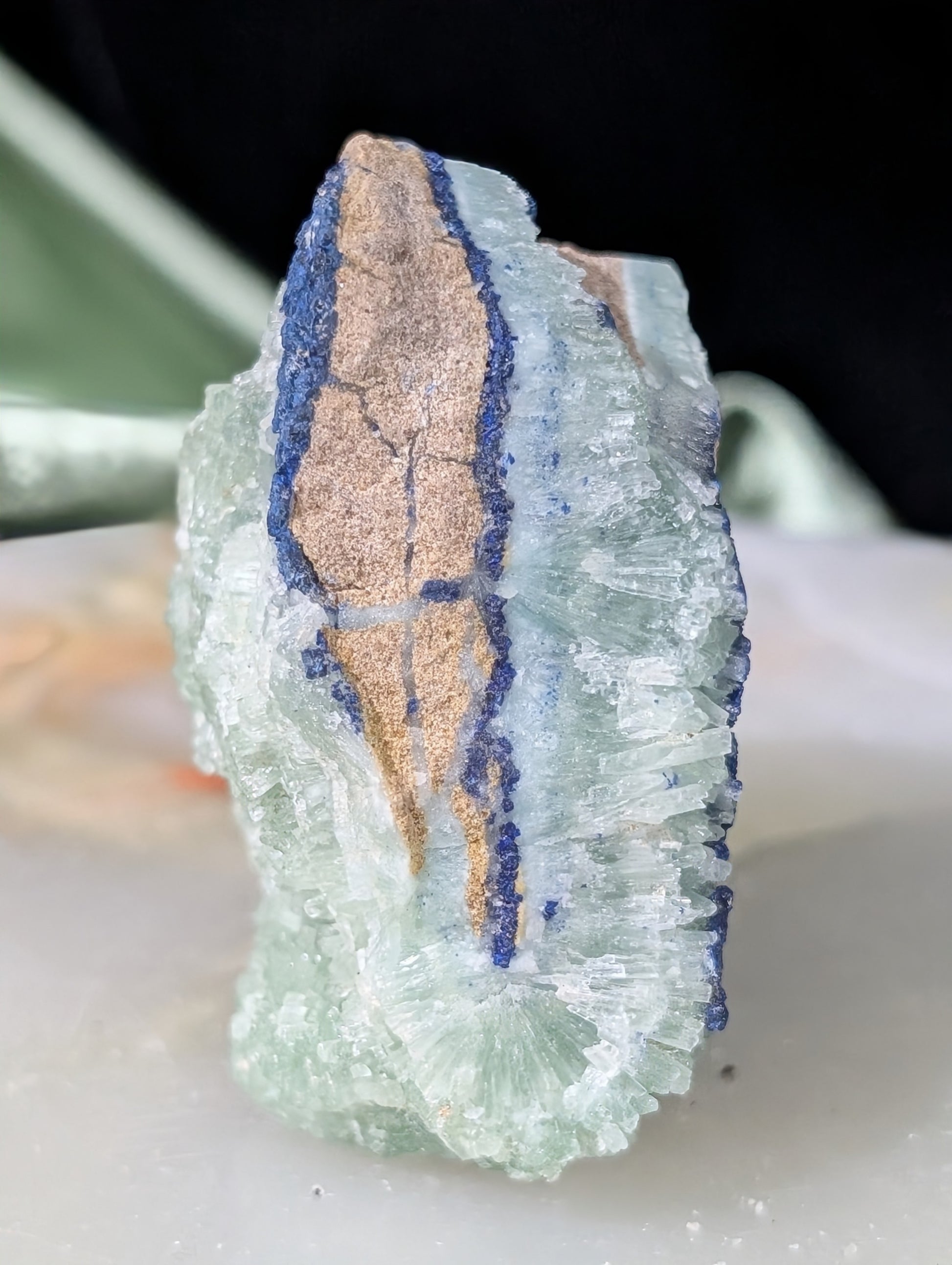 Raw Azurite in Smithsonite Specimen