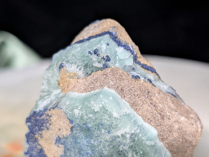 Raw Azurite in Smithsonite Specimen