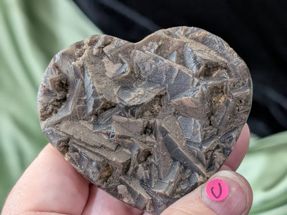 Raw Cubic Purple Fluorite Heart