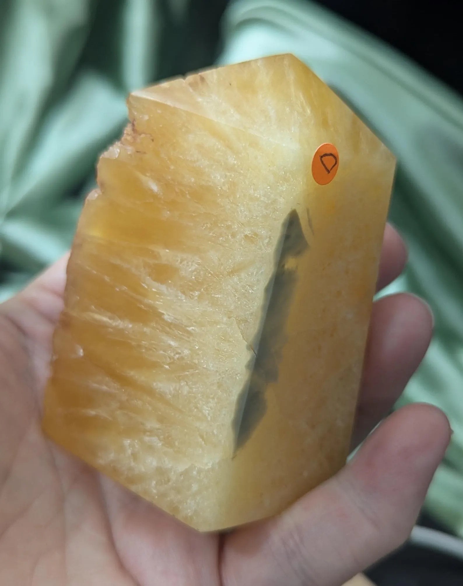 Raw Edge Golden Calcite Tower D2