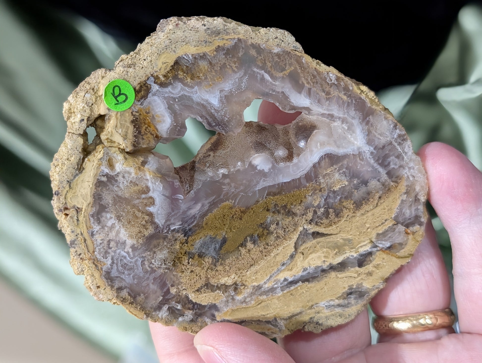 Raw Edge Moss Agate Slab