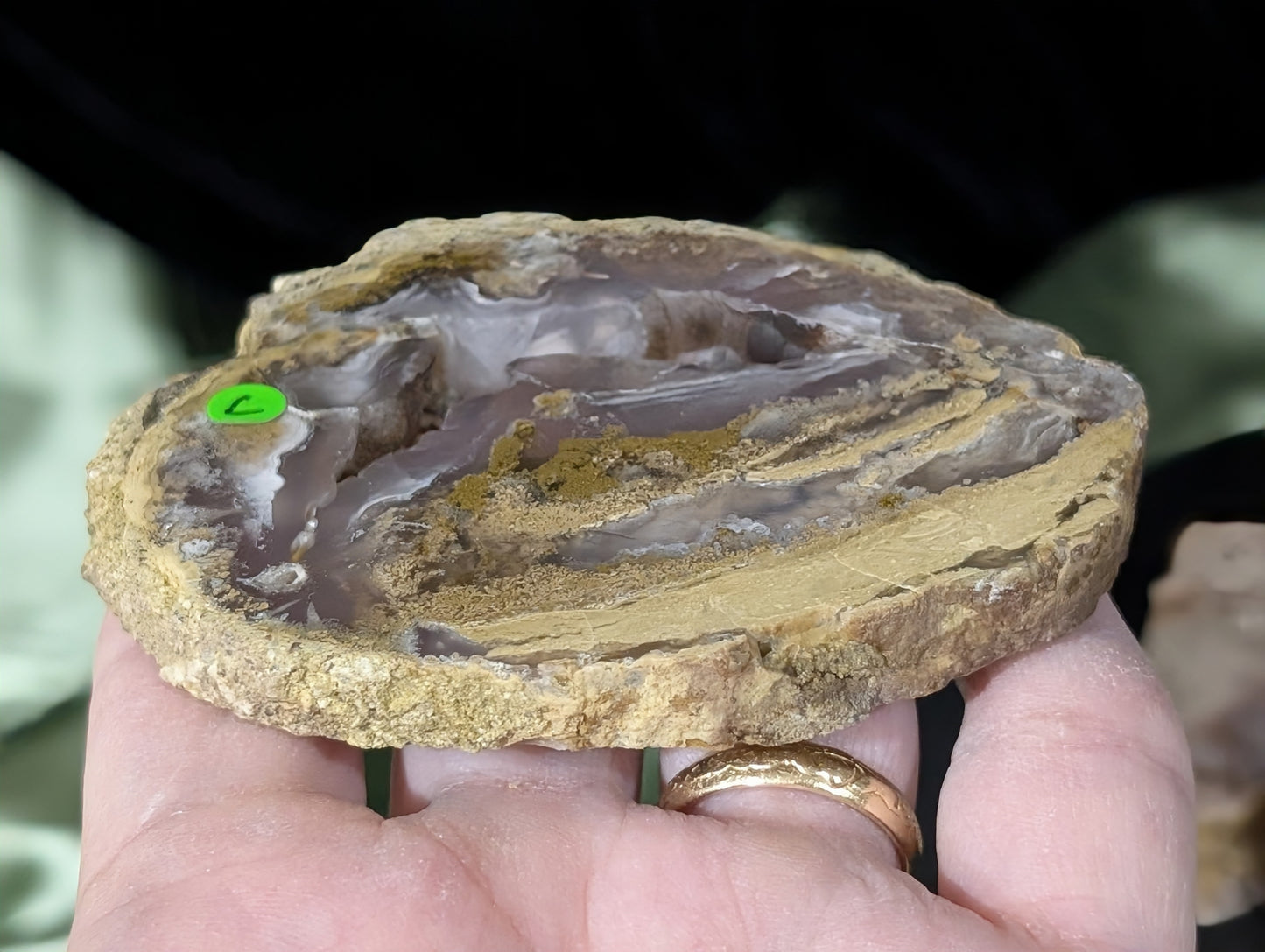 Raw Edge Moss Agate Slab