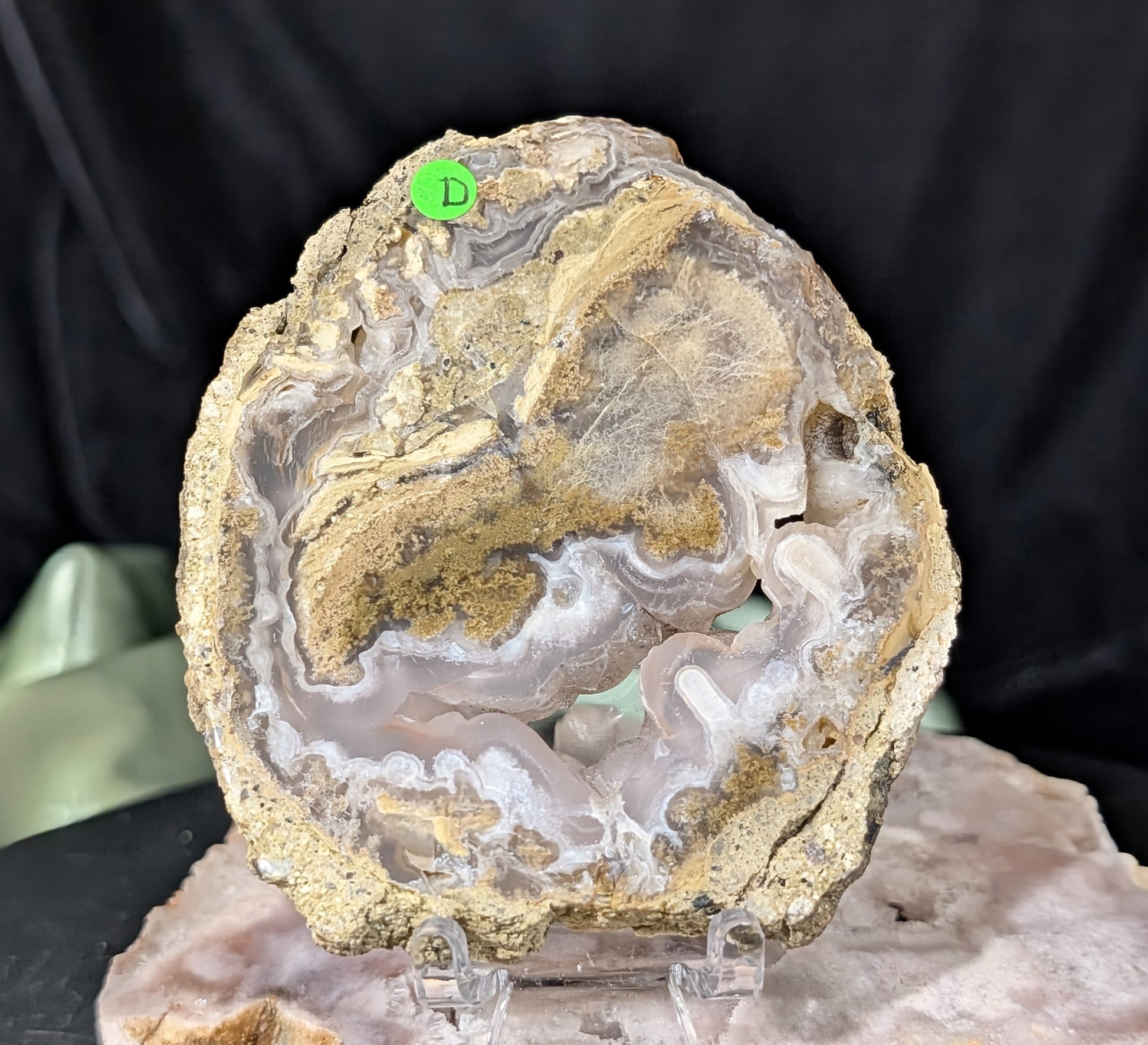 Raw Edge Moss Agate Slab