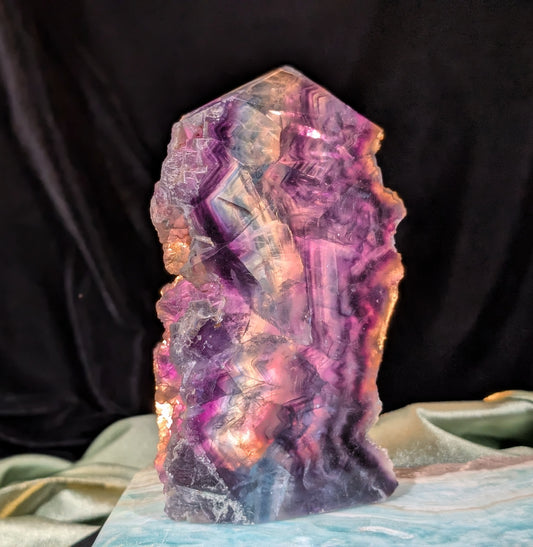 Raw Edged Purple Fluorite Slab