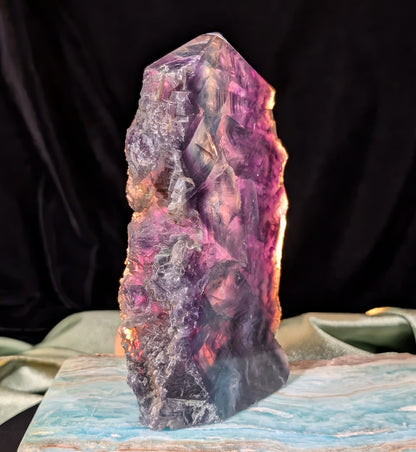 Raw Edged Purple Fluorite Slab
