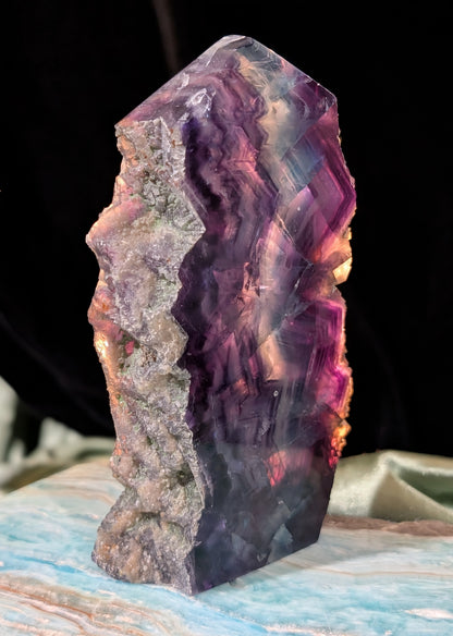 Raw Edged Purple Fluorite Slab