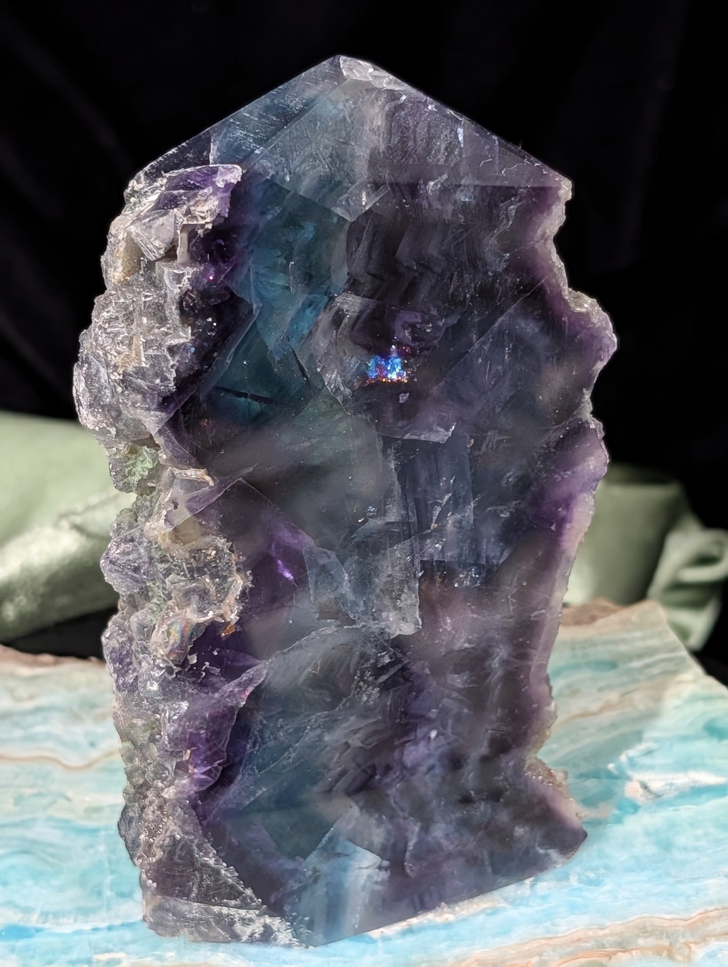 Raw Edged Purple Fluorite Slab