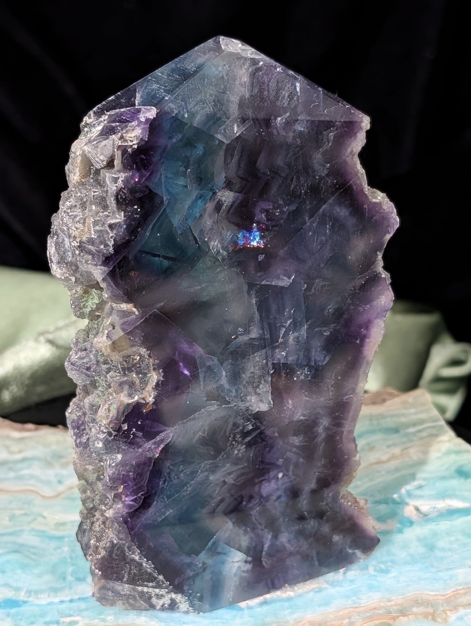 Raw Edged Purple Fluorite Slab