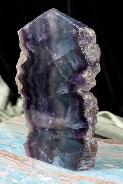 Raw Edged Purple Fluorite Slab