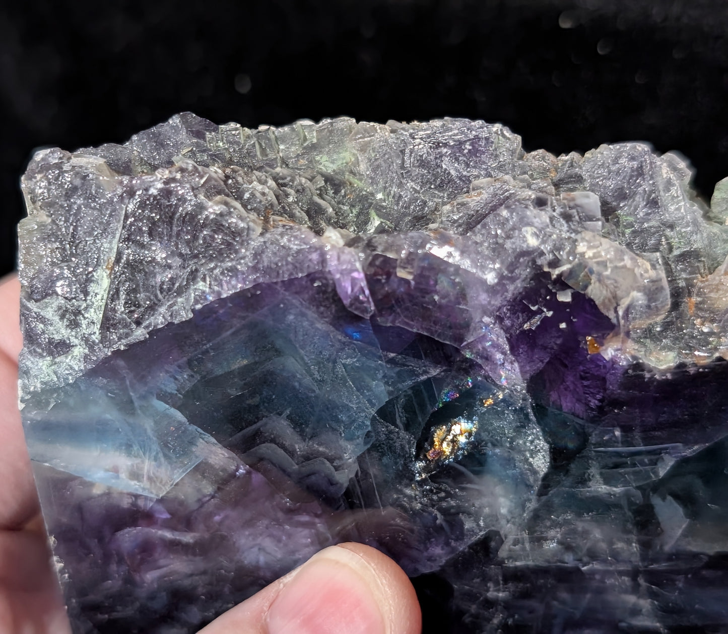 Raw Edged Purple Fluorite Slab