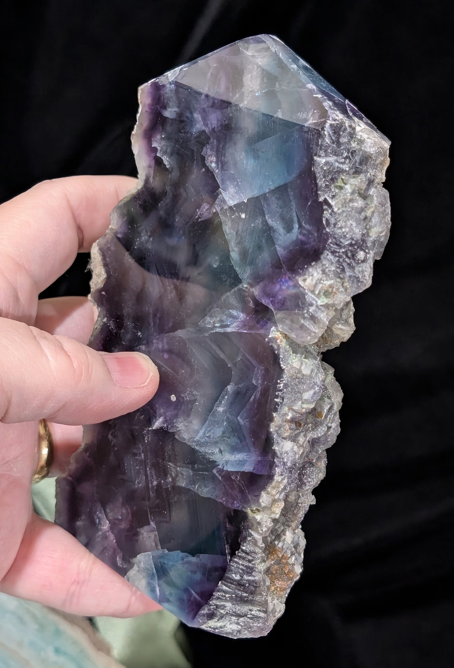 Raw Edged Purple Fluorite Slab
