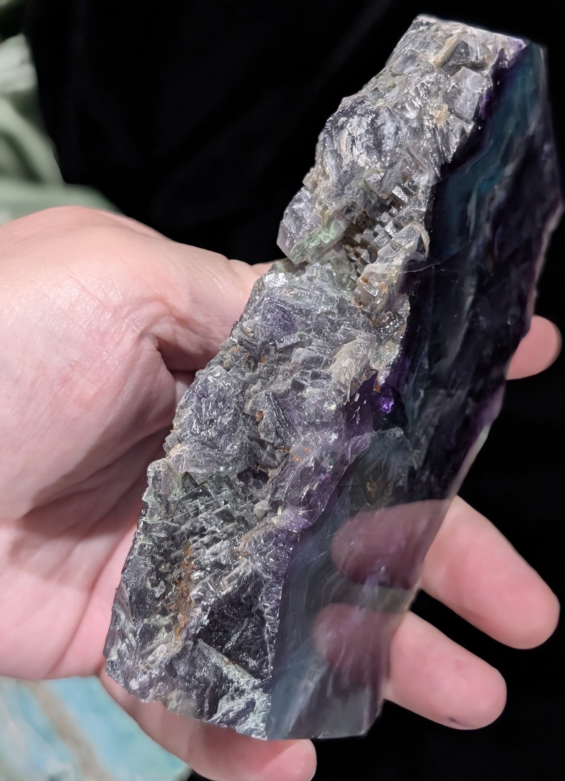 Raw Edged Purple Fluorite Slab