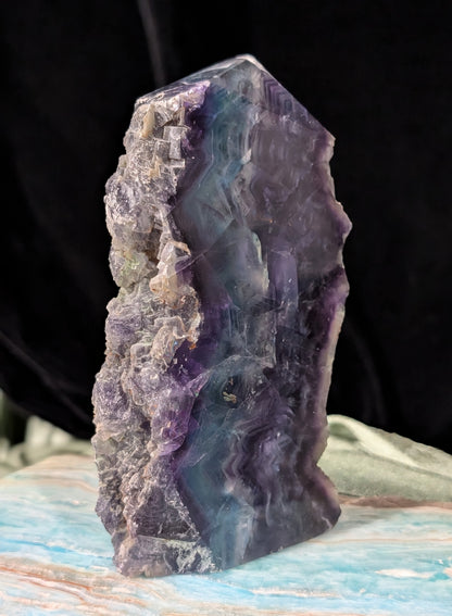 Raw Edged Purple Fluorite Slab