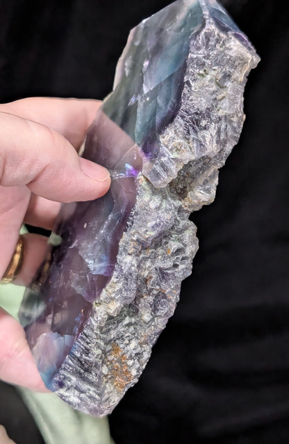 Raw Edged Purple Fluorite Slab