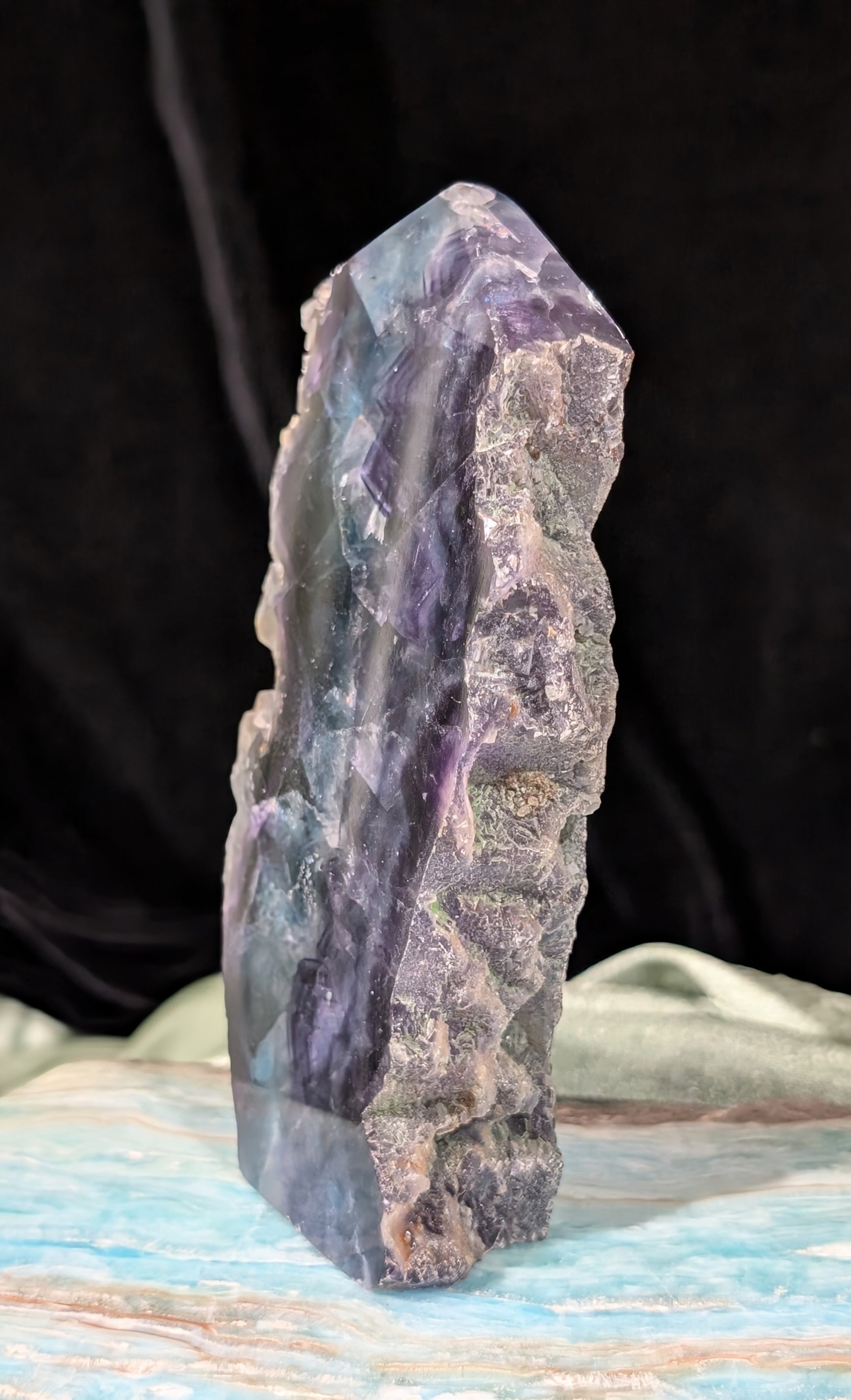 Raw Edged Purple Fluorite Slab