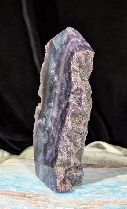 Raw Edged Purple Fluorite Slab