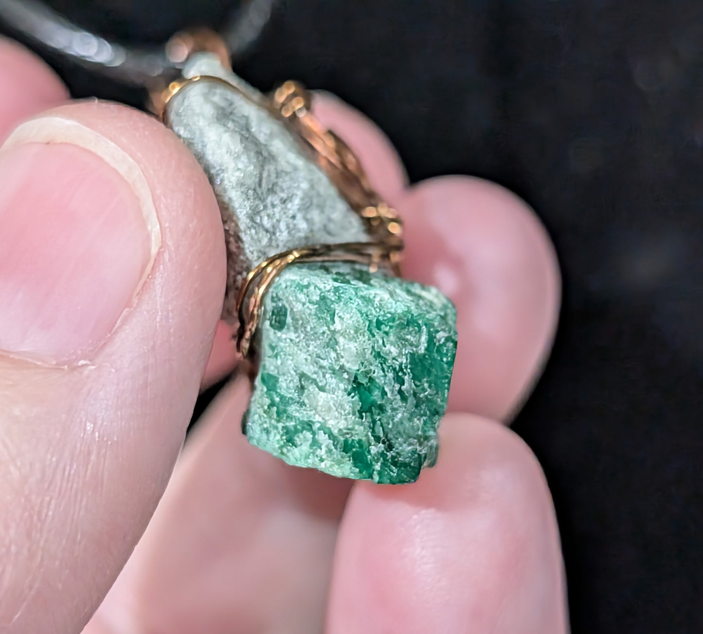 Raw Emerald Pendant