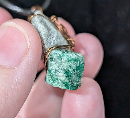 Raw Emerald Pendant