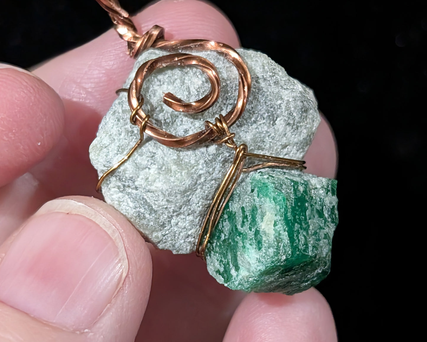 Raw Emerald Pendant