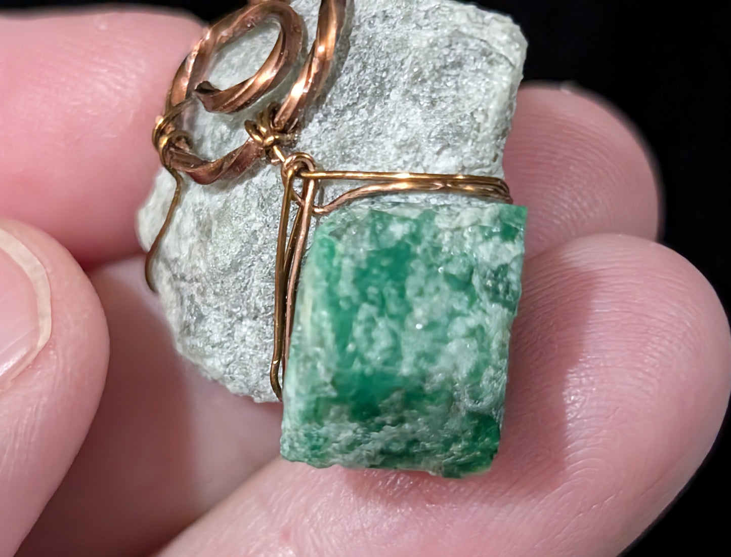Raw Emerald Pendant