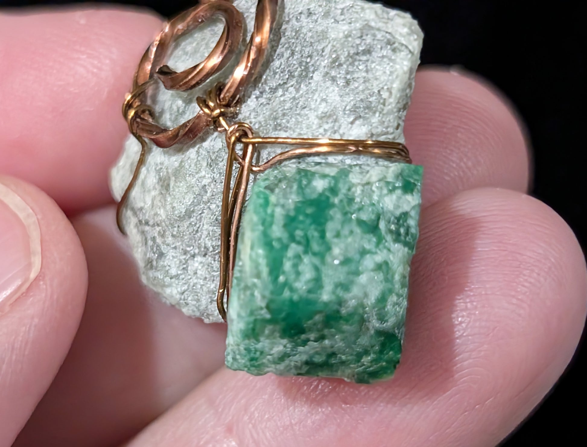 Raw Emerald Pendant