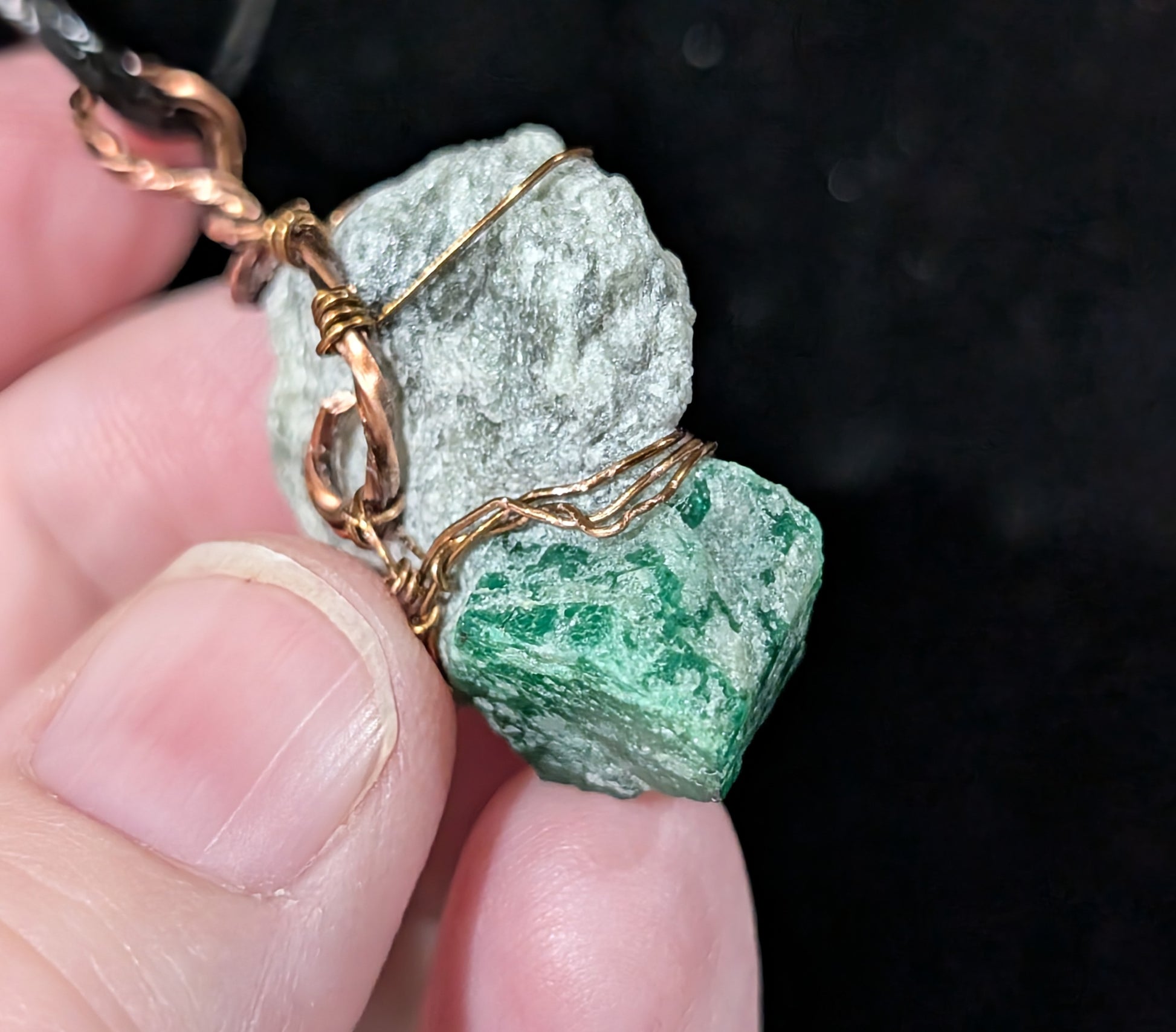 Raw Emerald Pendant