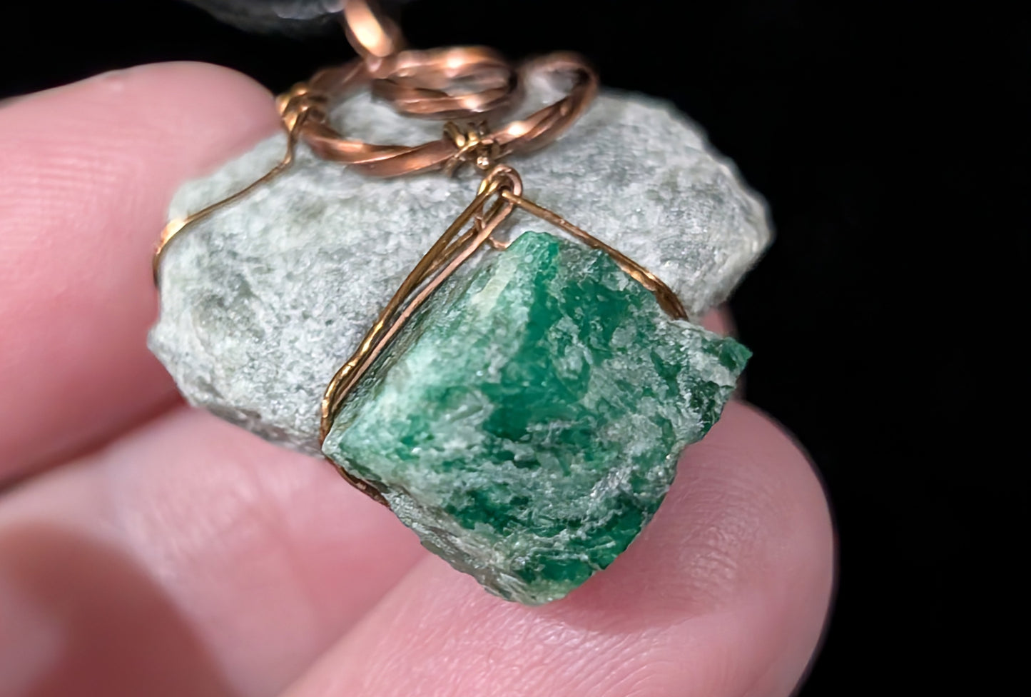 Raw Emerald Pendant