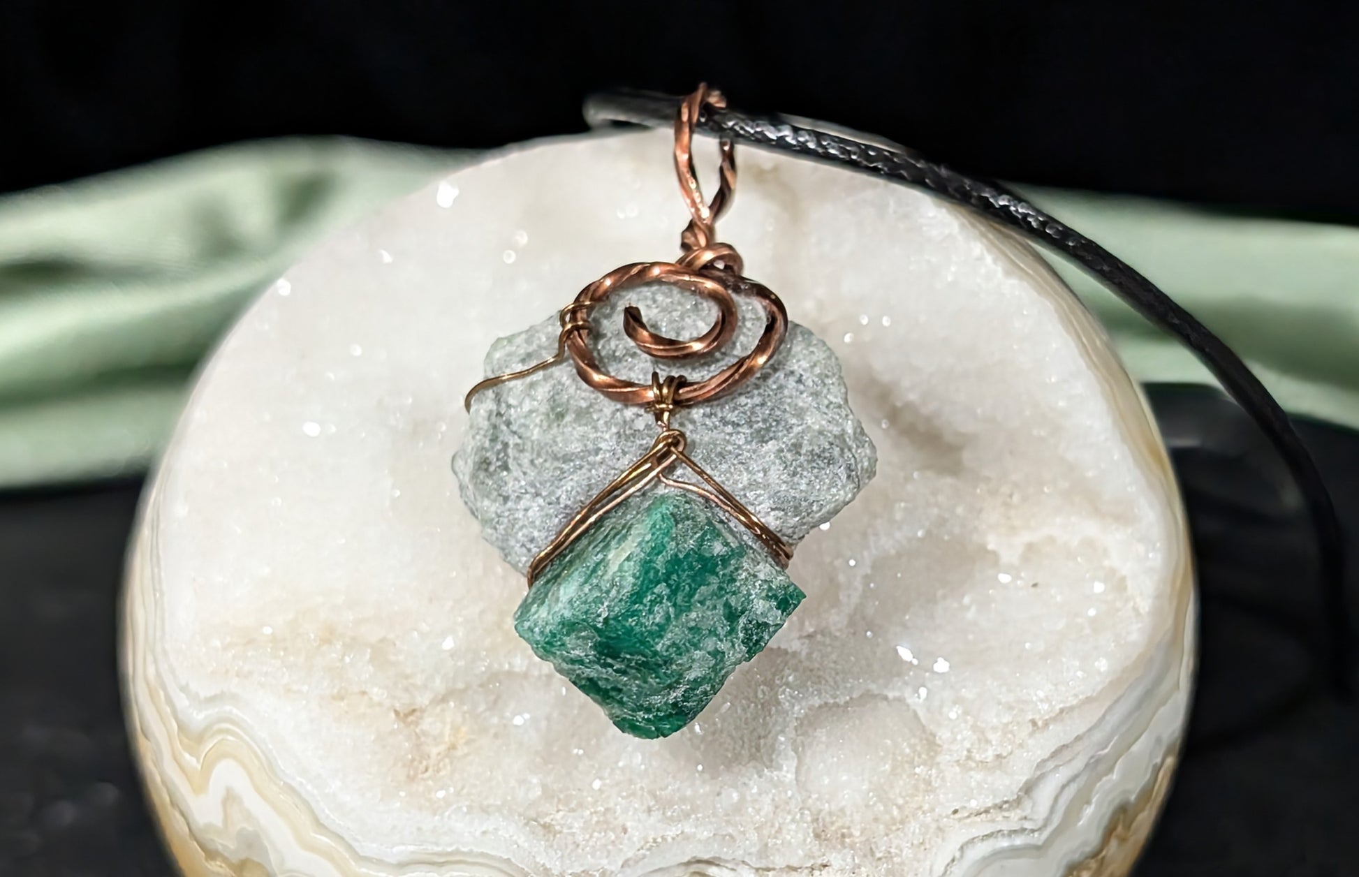 Raw Emerald Pendant